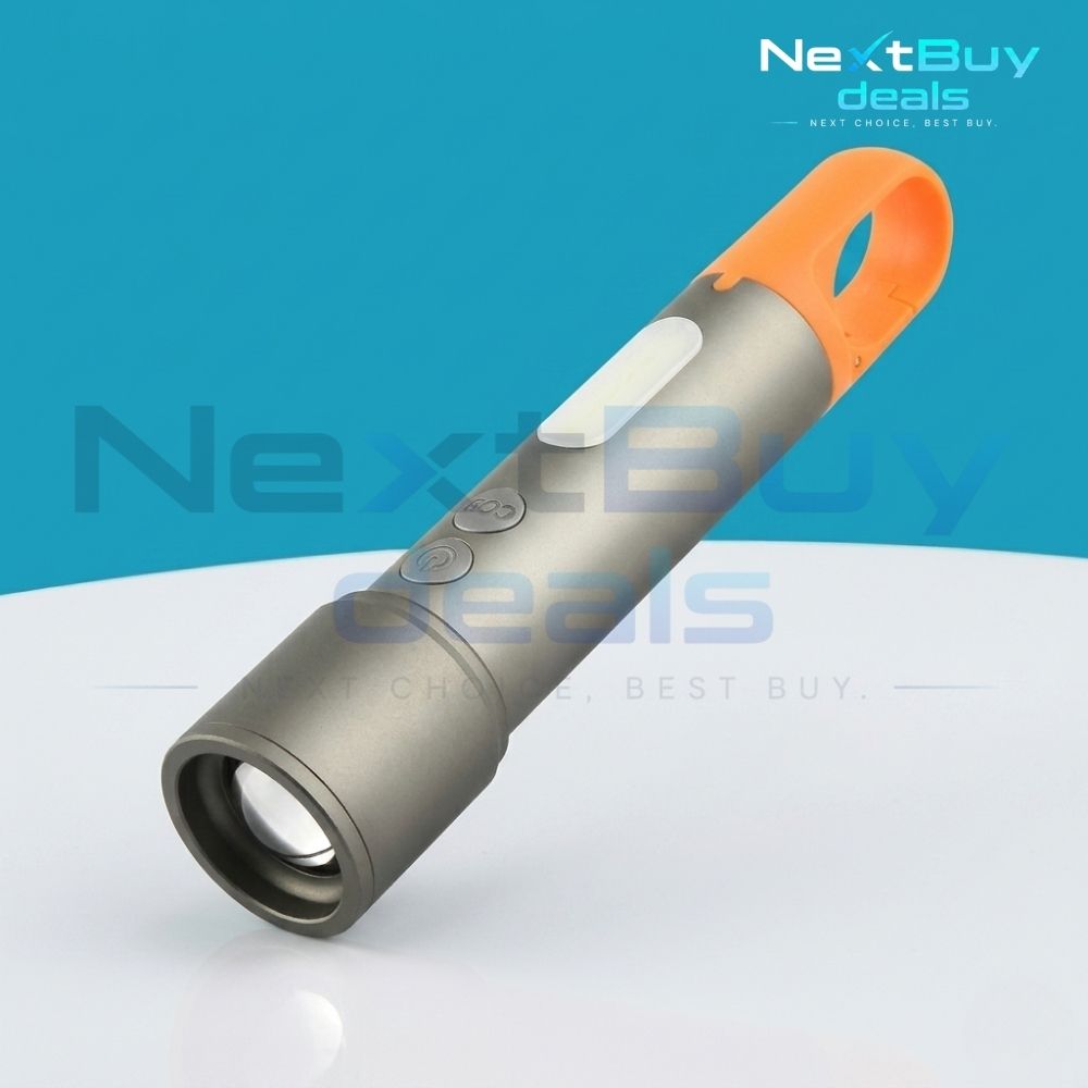gearup k57 multifunctional rechargeable led flashlight (1500m range)