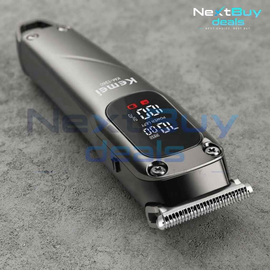 kemei hair trimmer: professional digital display kit